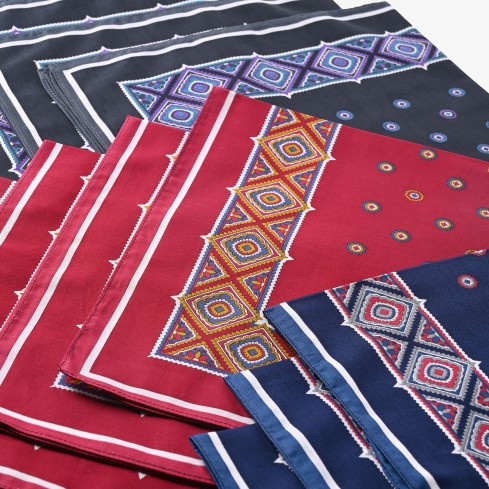 Fazzoletti in cotone a fantasia Made in Italy Filotex 12 pz