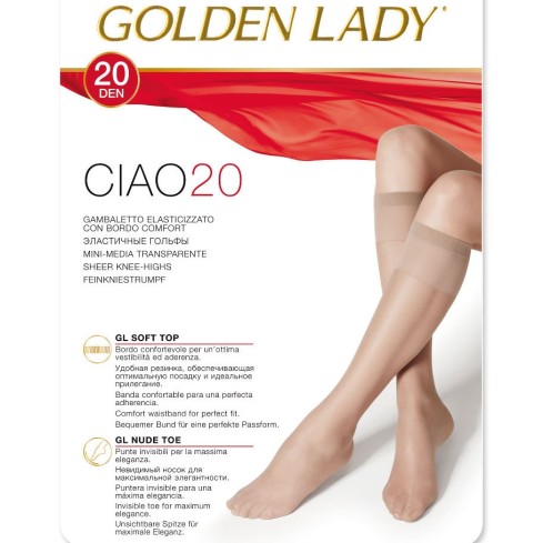  Gambaletti elasticizzati Golden Lady ciao 20 den 20 paia pack