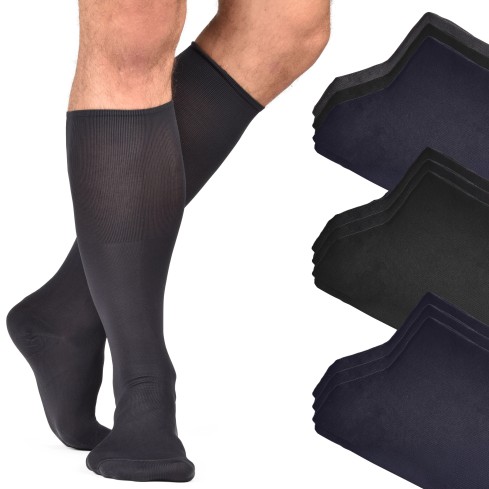 Calze lunghe uomo in microfibra elasticizzata 3 paia