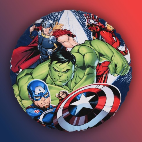 Cuscino Avengers tondo cameretta Marvel ufficiale