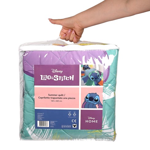 Copriletto una piazza Trapuntato Lilo & Stitch Disney