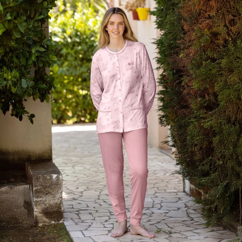 Pigiama donna conformato apertura con bottoni IRL2538/CDL248