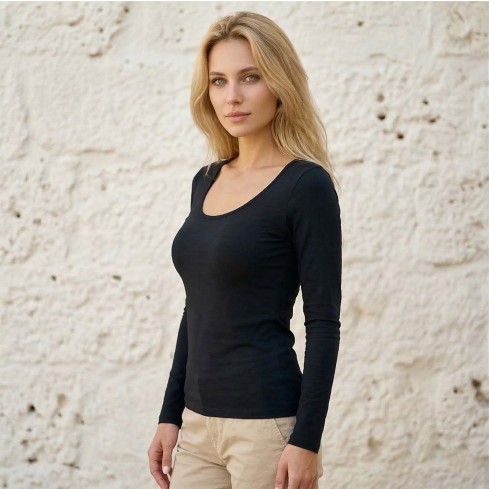 Maglia donna Jadea 4056 a manica lunga cotone