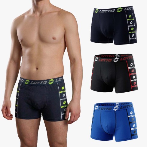 Boxer ragazzo in cotone bielastico Lotto LB4278- 3 paia