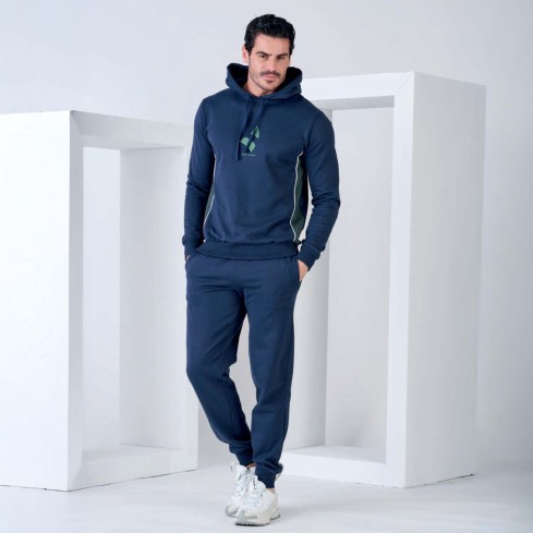 Tuta uomo con cappuccio felpata Navigare 29608