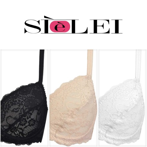 Reggiseno balconcino con ferretto Sièlei 2672 sfoderato in pizzo