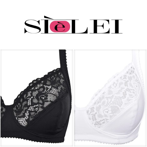 Reggiseno senza ferretto Sièlei 940 coppa C in pizzo