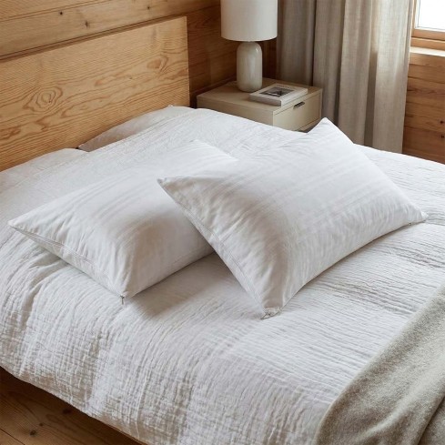Coppia di federe 100% cotone fasciato antiacaro Cottony 