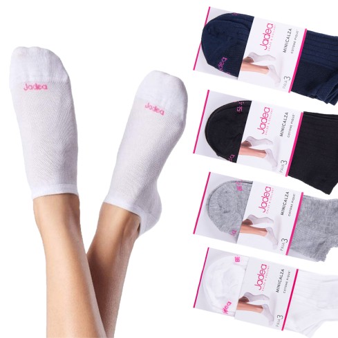 Minicalza donna Jadea JB742 cotone elasticizzato 3 paia