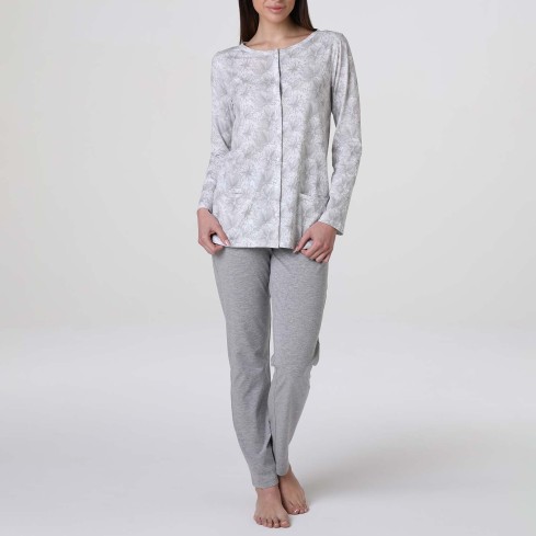 Pigiama donna maglia aperta in cotone leggero Lovable L0EQH