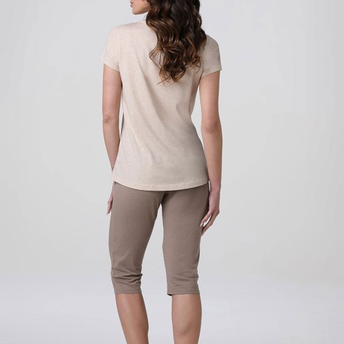 Pigiama donna pantalone capri in cotone Lovable L0ET9
