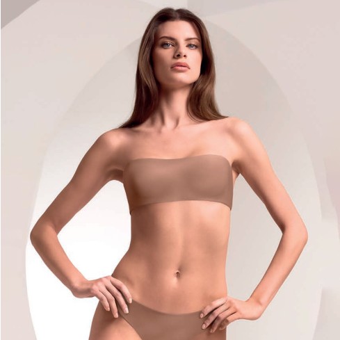 Reggiseno Fascia bretelline removibili micro effetto seta Lormar Fell 01434