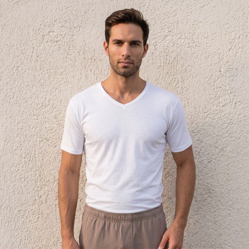 Maglia uomo mezza manica a punta Irge irm2 