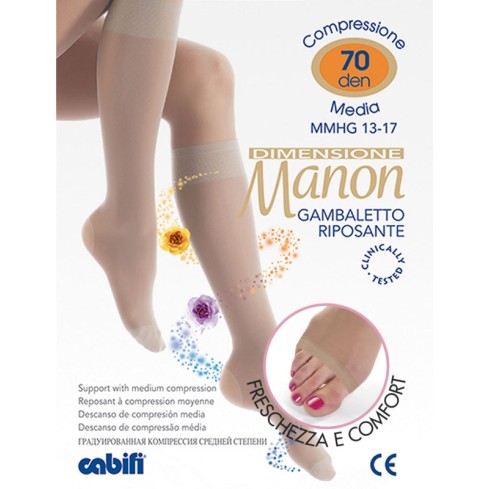 Gambaletti compressione graduata Cabifi Manon 70 punta aperta