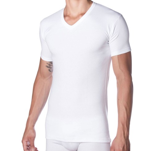 Maglia intima uomo punta mezza manica in caldo cotone