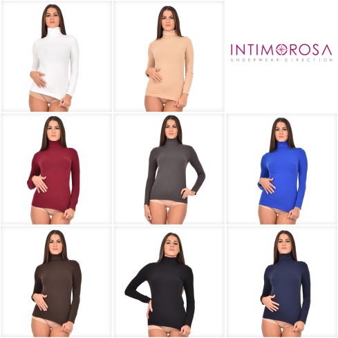 Lupetto donna manica lunga in microfibra