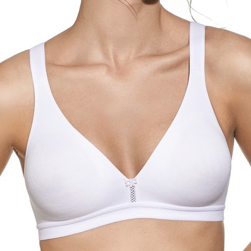 Reggiseno sportivo Selene Olimpia coppa B in cotone elasticizzato dietro bianco