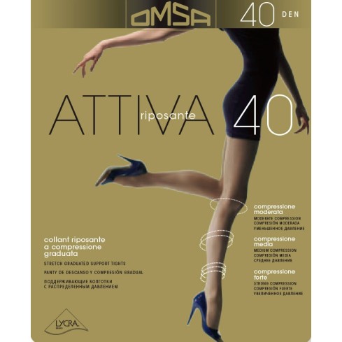 Collant riposante omsa attiva 40 den elasticizzato pack