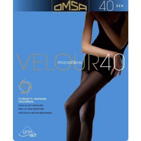 Collant microfibra Omsa velour elasticizzato 40 den pack