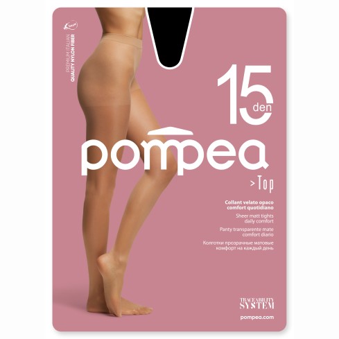 0 Collant velato Pompea Top 15 den opaco 12 paia