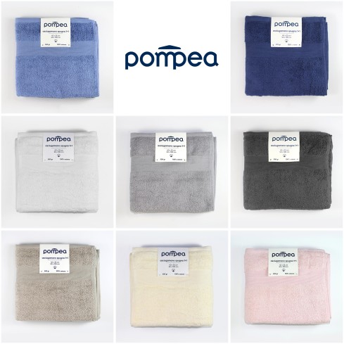 Set asciugamani viso + ospite Pompea 500gr 100% cotone