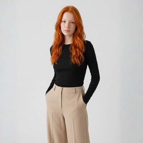Maglia donna in ecocotton calda e soffice Ragno D274AB