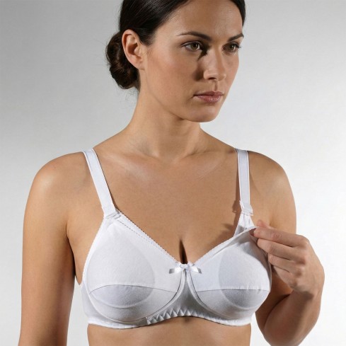  Reggiseno allattamento Gios 280 puro cotone apertura con asole avanti