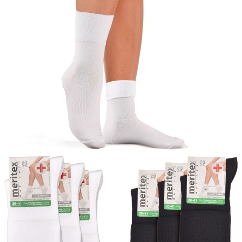 Calze Sanitarie Corte caldo cotone Meritex 3327 3 paia