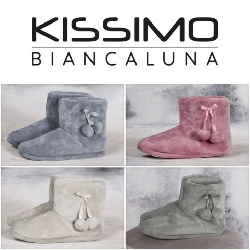 Stivaletto pantofola donna Coral antiscivolo Kissimo Biancaluna