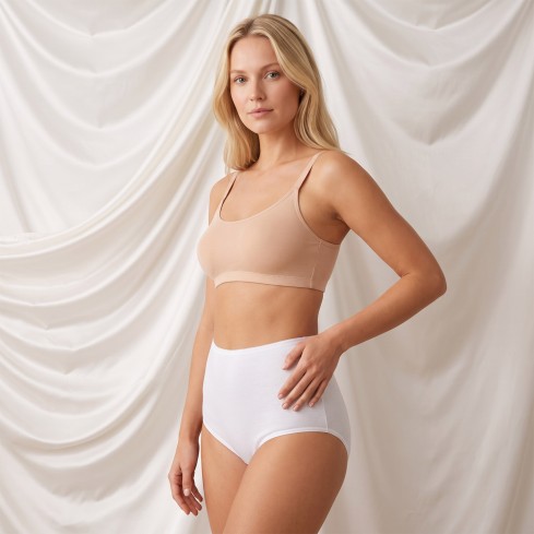 Slip maxi donna Jadea 05 vita alta in cotone 3 pz