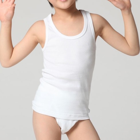 Canottiera bambino cotone spalla larga