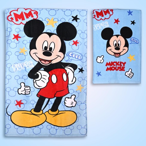 Asciugamani 100% cotone Mickey Mouse Disney 2 pezzi