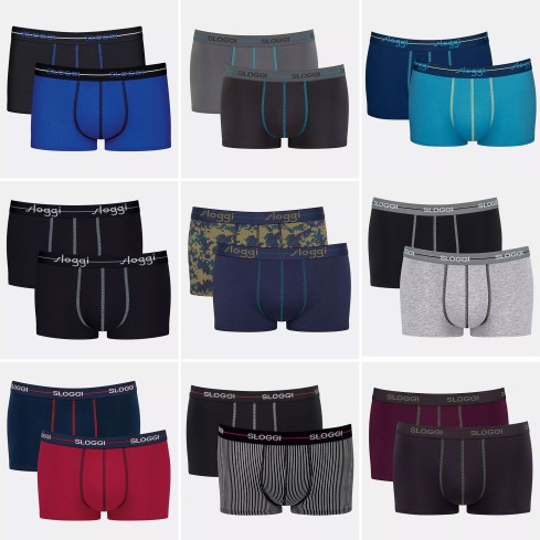 Boxer uomo sloggi short hipster 2 pezzi 