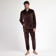 Pigiama uomo in ciniglia collo alto Admas 63795