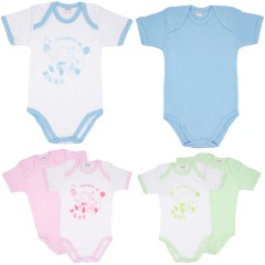 Body neonato Ellepi fantasia manica corta caldo cotone 2 pz
