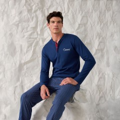 Pigiama uomo lungo cotone Enrico Coveri EP1211