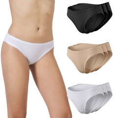 Slip donna vita bassa cotone bielastico Bluintimo 1806- 3 pezzi