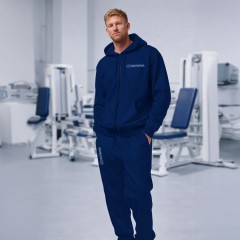 Tuta uomo primaverile con cappuccio e full zip Superga SMS26308