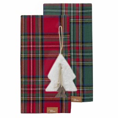 Strofinacci in tartan natalizi Thun 2 Pezzi