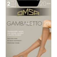Gambaletto velato Omsa 20 den bordo soft 10 paia