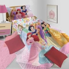 Trapuntino leggero cameretta singolo Principesse Disney