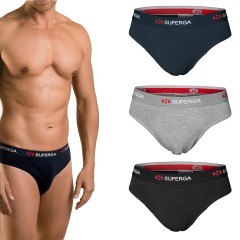 Slip Uomo in cotone elasticizzato Superga 326 set da 3 pezzi