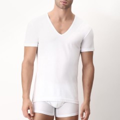 Maglia uomo Cagi 5326 mezza manica scollo profondo a V in cotone