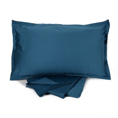 Completo letto raso di cotone 60 fili matrimoniale Zer0bed 100% Olympia 4 volani