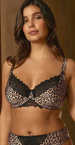 Reggiseno coppa C con fantasia animalier e dettagli neri – Intimo donna Intimorosa